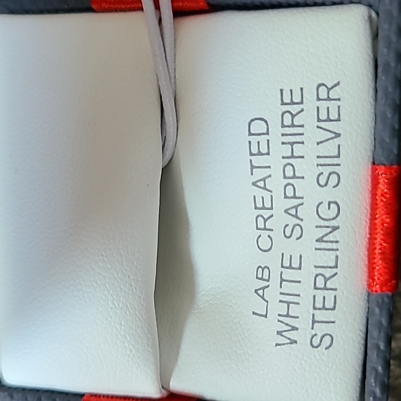 BEAUTIFUL STERLING SILVER WHITE SAPPHIRE RING SIZE 7 - Picture 7 of 8